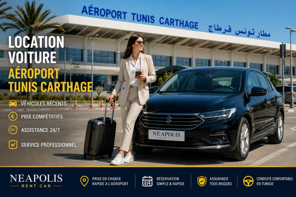 Location Voiture Aéroport Tunis Carthage : Guide Complet avec Neapolis Rent Car