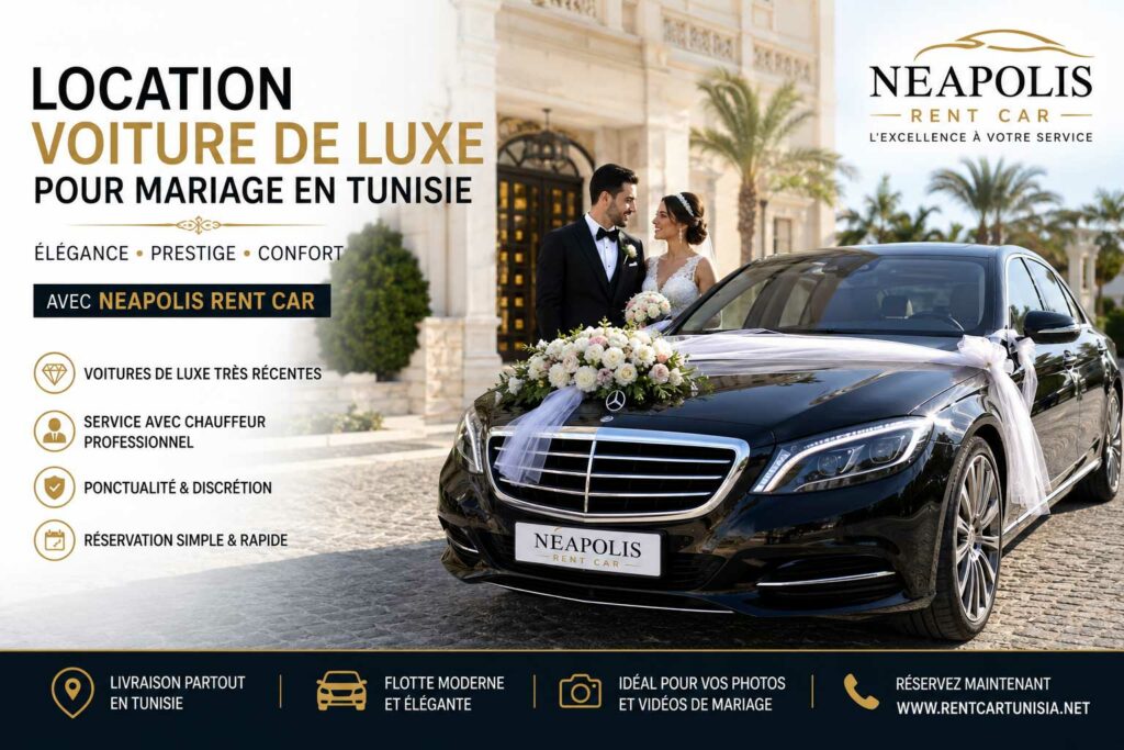 Location Voiture de Luxe pour Mariage en Tunisie avec Neapolis Rent Car